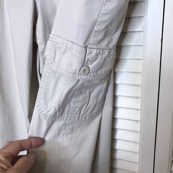 Kim Rogers Size 16 Stretch Cargo Capri Pants Drawstring Hemline Tan Casual Khaki - Picture 5 of 9